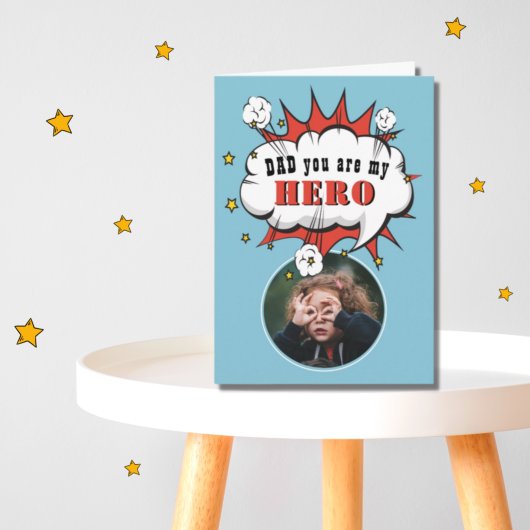 Carte Fun Papa Hero Superhero Discours Fête des pères de