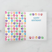 Carte Fun Pawsome Chat Paw Anniversaire (Intérieur)