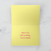 Carte Fun Pink Stripes, Hearts, Rainbow # 5e anniversair (Intérieur)