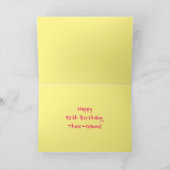 Carte Fun Pink Stripes, Hearts, Rainbow # 90th Birthday (Intérieur)