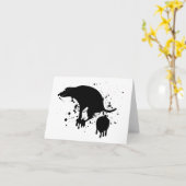 Carte Fun Pooping Chien (Fleur jaune)