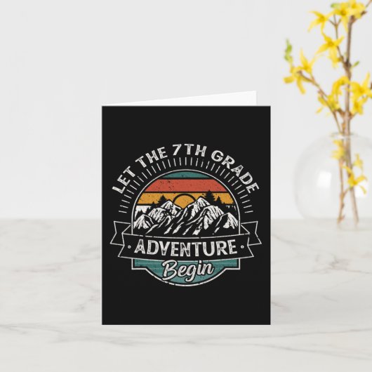 Carte Fun Premier jour d'école (Fleur jaune)