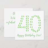 Carte Fun Quarantième Anniversaire (Devant / Derrière)