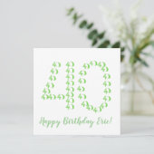 Carte Fun Quarantième Anniversaire (Debout devant)