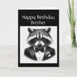 Carte Fun Raccoon Brother un vrai Gentleman Raccoon<br><div class="desc">Raton laveur bien habillé de façon comique fait une carte d'anniversaire amusant pour le meilleur homme habillé que vous connaissez</div>
