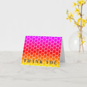 Carte Fun Rainbow Colors Honeypeb Design Merci (Fleur jaune)