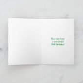 Carte Fun rose rayé "58"; Joyeux 58e anniversaire; Nom (Intérieur)