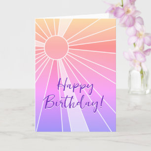 Carte Fun Rose Sunshine Anniversaire