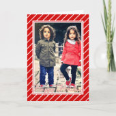 Carte Fun Rouge Blanc Peppermenthe Sucre de canne Stripe (Devant)