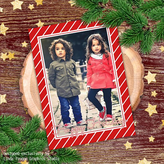 Carte Fun Rouge Blanc Peppermenthe Sucre de canne Stripe