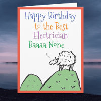 Fun Sheep Design Joyeux anniversaire à un électric