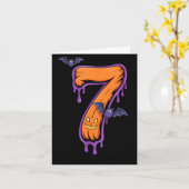 Carte Fun Six Seven 6 7 Meme Design Couples Halloween (Fleur jaune)