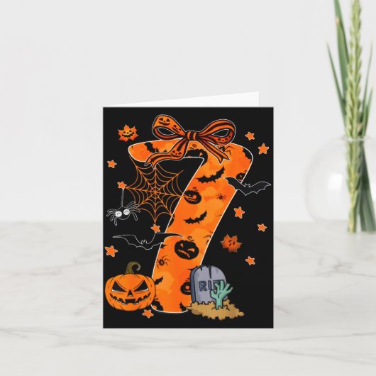 Carte Fun Six Seven 6 7 Meme Design Couples Halloween (Devant)
