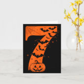 Carte Fun Six Seven 6 7 Meme Design Couples Halloween  (Fleur jaune)