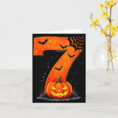 Carte Fun Six Seven 6 7 Meme Design Couples Halloween (Fleur jaune)