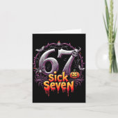 Carte Fun Six Seven 6 7 Meme Design Fun Sick Seven Hallo (Devant)