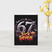 Carte Fun Six Seven 6 7 Meme Design Fun Sick Seven Hallo (Fleur jaune)