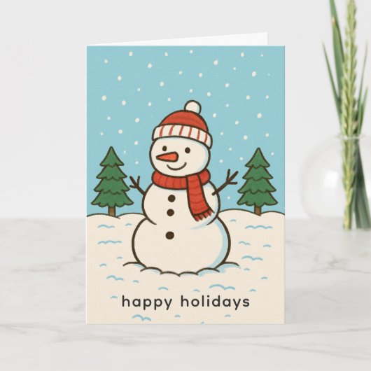 Carte Fun Snowman mignon Noël (Devant)