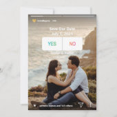 Carte Fun Social Media Oui Non Photo Enregistrer la cart (Devant)