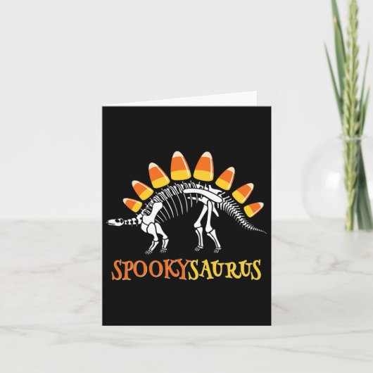 Carte Fun Spookysaurus Candy Corn Dinosaur Halloween Tod (Devant)