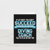Carte Fun Srt Coach Meme - Funny Diving Saying  (Devant)