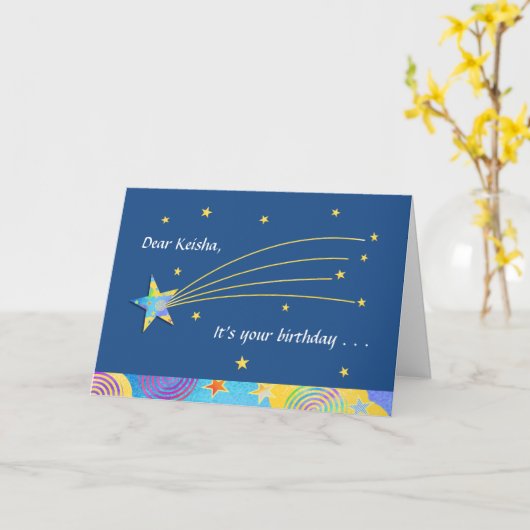 Carte Fun Starry It's Your Birthday Greeting Card (Fleur jaune)