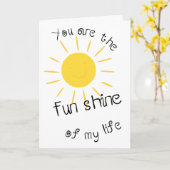 Carte Fun Sunny Ajouter un nom et l'âge Joyeux anniversa (Fleur jaune)