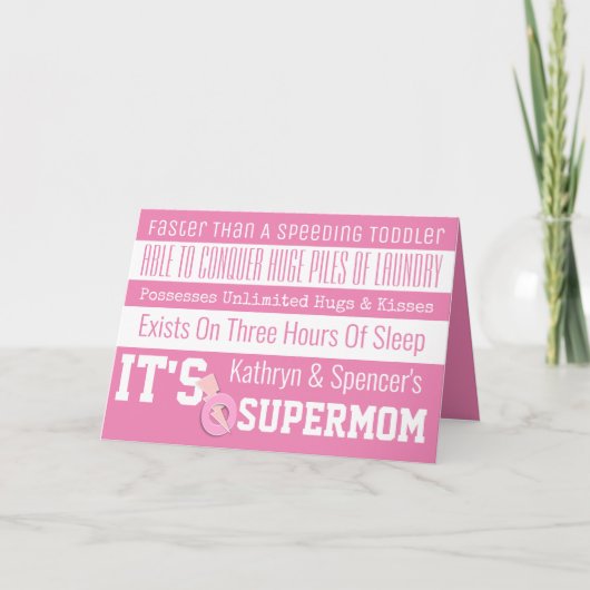 Carte Fun SuperMom Personalized (Devant)