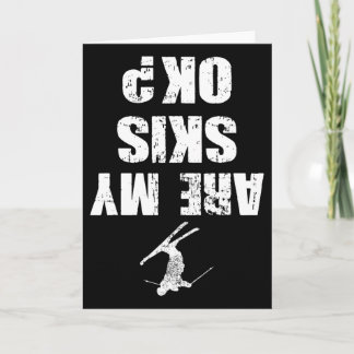 Carte Fun Tee Ski de sport d'hiver Ski décontracté 