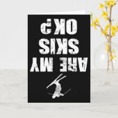 Carte Fun Tee Ski de sport d'hiver Ski décontracté (Fleur jaune)