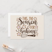 Carte Fun 'Tis Season for Baking Design (Devant/Arrière en situation)