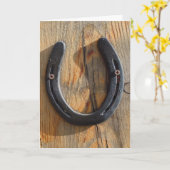 Carte Fun vétérinaire Graduate Félicitations Horseshoe (Fleur jaune)