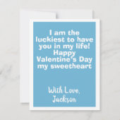 Carte Fun Vous êtes mon jeu de mots romantique de lotte (Dos)