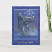 Carte Fun Whale Personalized Graduation Greeting Card (Devant)
