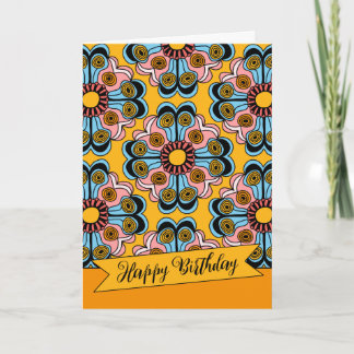 Carte Fun whimsical fleur puissance hippie CC0143 Annive