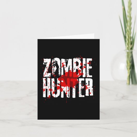 Carte Fun Zombie Hunter Design Pour Garçons Filles Hallo (Devant)
