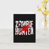 Carte Fun Zombie Hunter Design Pour Garçons Filles Hallo (Fleur jaune)