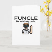 Carte FUNCLE - comme un père, seul glacière | oncle (Fleur jaune)