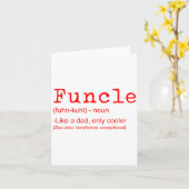 Carte Funcle Définition Drôle Joke Don Pour Oncle_2 (Fleur jaune)