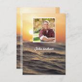 Carte funèbre commémorative (Devant / Derrière)