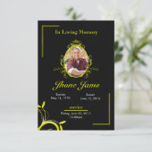 Carte funèbre de prière (Debout devant)