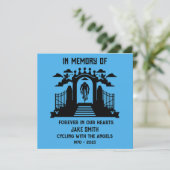 Carte Funérailles à la mémoire d'un cycliste (Debout devant)