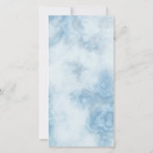 Carte Funérailles bleu floral | Merci photo (Dos)