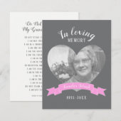 Carte Funérailles dans la mémoire amoureuse nuages de pr (Devant / Derrière)