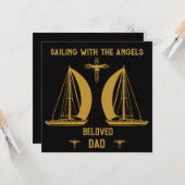 Carte Funérailles en mer en mémoire (Devant/Arrière en situation)