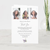 Carte Funérailles florales violettes Ordre du service 4  (Dos)