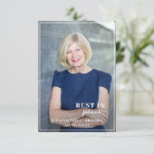 Carte Funérailles photo personnalisée complète | Mémoria (Debout devant)