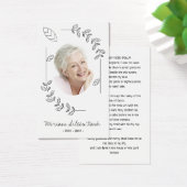 Carte funéraire Boho noir et blanc simple (Bureau)