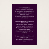 Carte funéraire Botanique Purple Blanc Photo Moder (Dos)