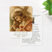 Carte funéraire catholique du Sacré-Cœur de Jésus  (Bureau)